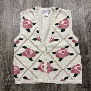 Vintage Milano Floral Sweater Vest